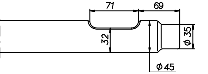 Asphaltspaten (parallel) 470 mm für Arrowhead S20