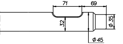 Breitmeissel (quer) 460 mm für Arrowhead S20