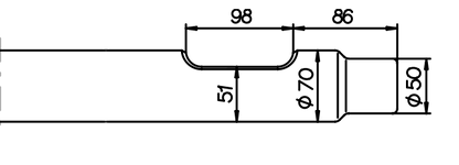 Breitmeissel (quer) 690 mm für Arrowhead S50