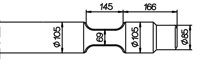 Breitmeissel (quer) 1000 mm für Hanwoo RHB 313 V