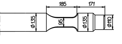 Spitzmeissel 1200 mm für Hanwoo RHB 322 V / 323 / 325