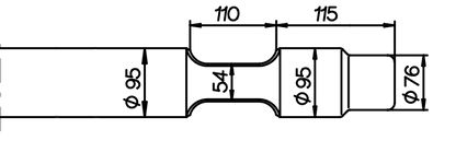 Flachmeissel (quer) 900 mm für Everdigm EHB 10