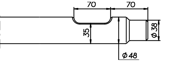 Breitmeissel (quer) 480 mm für Vistarini VH 120 / VHX 120 / HBS 12