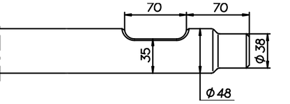 Breitmeissel (quer) 480 mm für Vistarini VH 120 / VHX 120 / HBS 12
