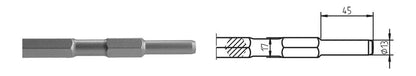 6-kt. Ø 13 x 45 / 17 mm Spatmeissel 45 x 280 mm